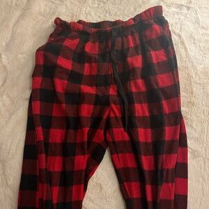 Old Navy Red and Black Plaid Pants